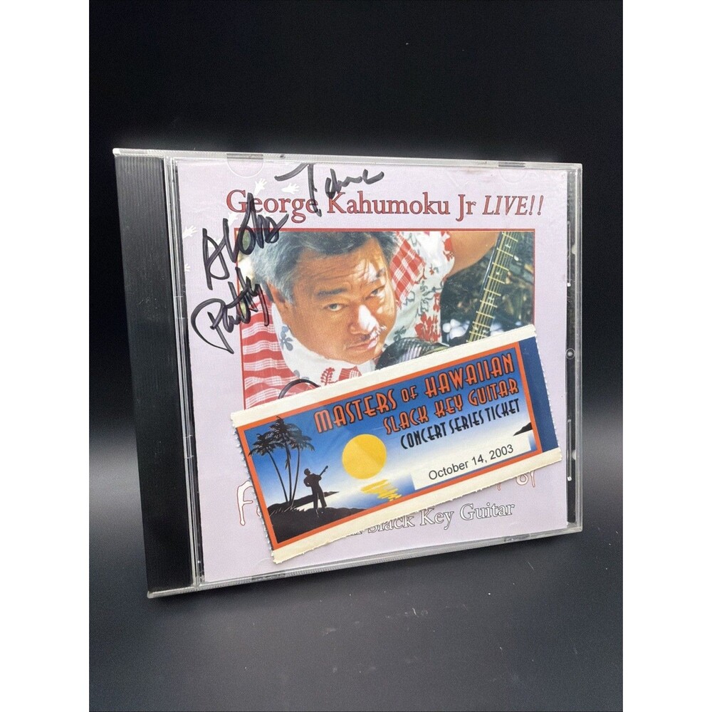 GEORGE KAHUMOKU - Footprints In The Poi - CD - Autographed And With Concert Tick